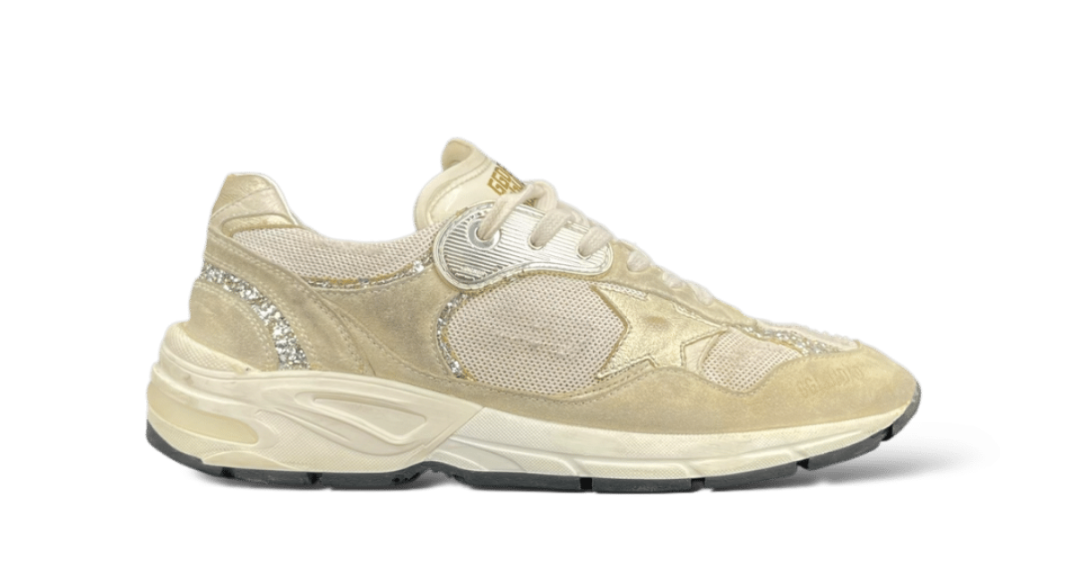 Golden Goose Dad Star Beige/Argenté/Paillette 41