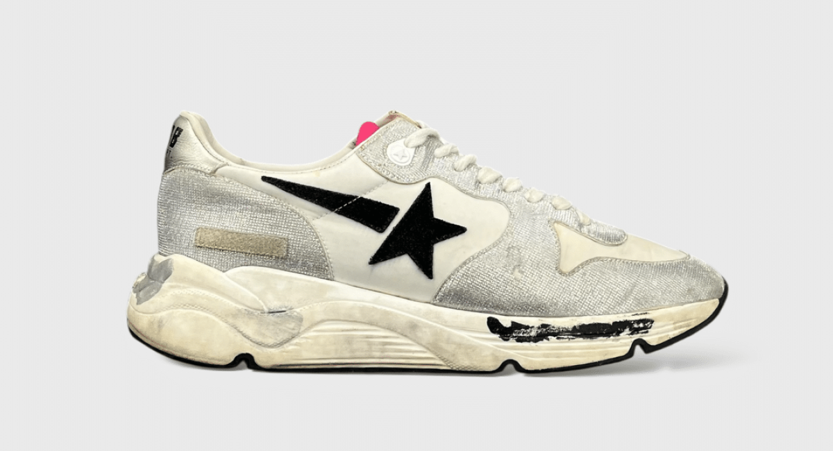 7744 Golden Goose Running Argenté/Blanc/Noir 39