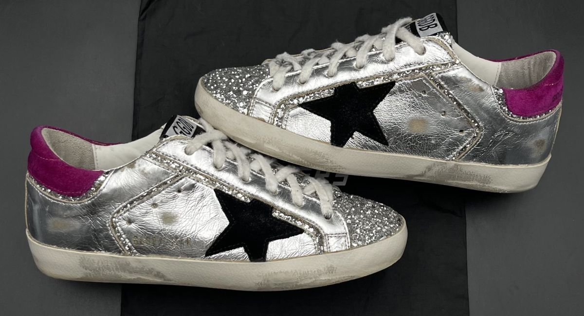 golden goose super star argent/rose 36
