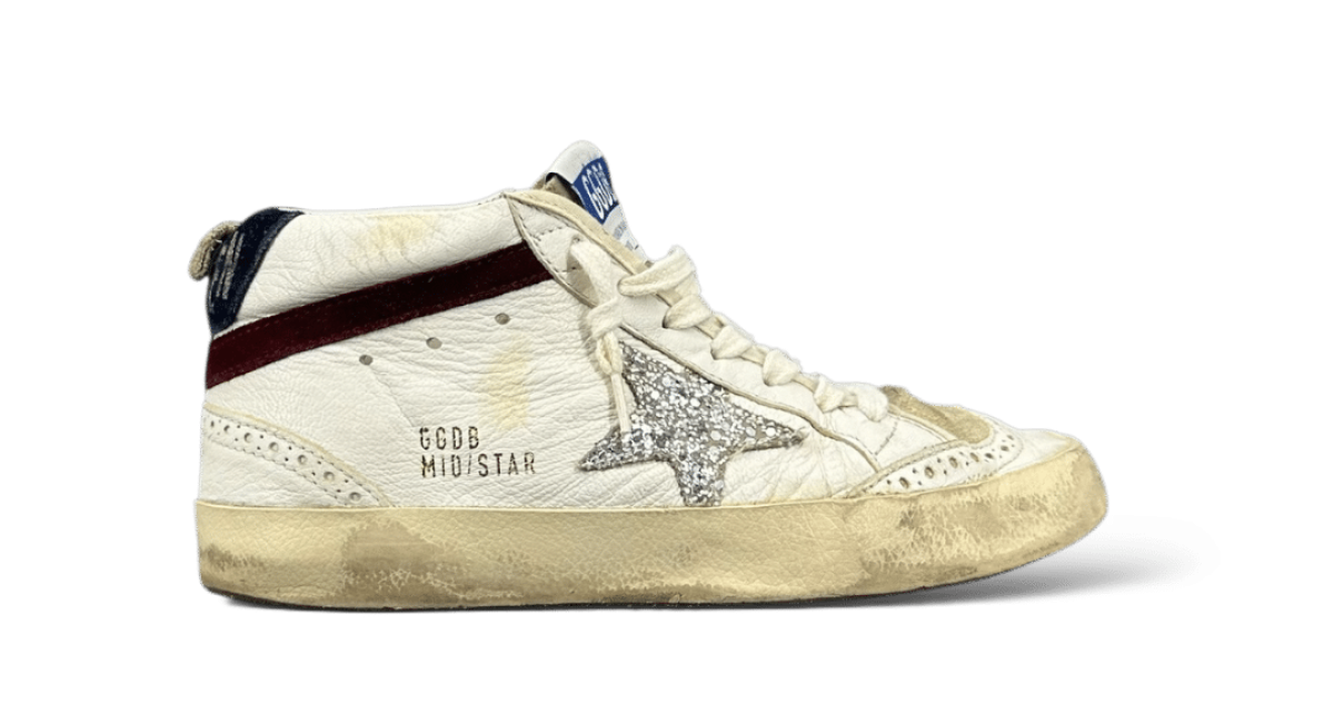 0000001746 Golden Goose Mid star blanc/paillette 36