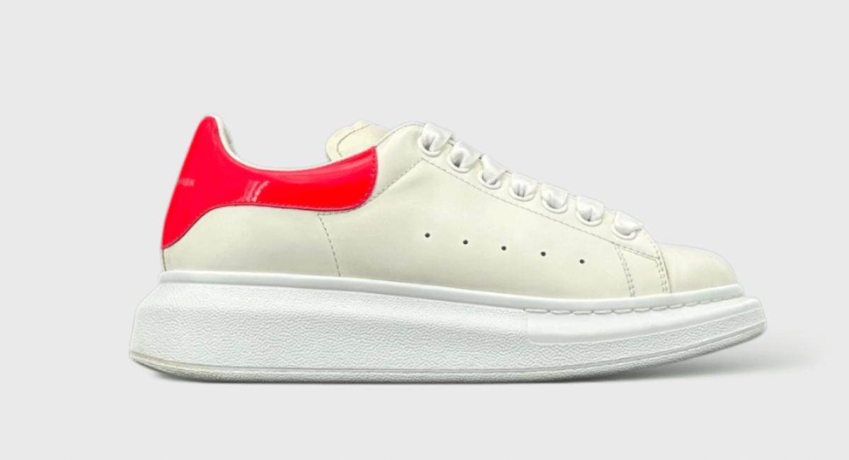 0000000639 Alexander Mcqueen Oversize Blanc/Rouge 37