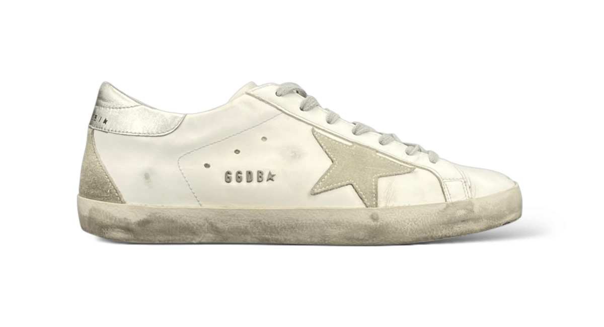 Golden Goose Super Star Blanc/ Beige/ Argenté/ 41