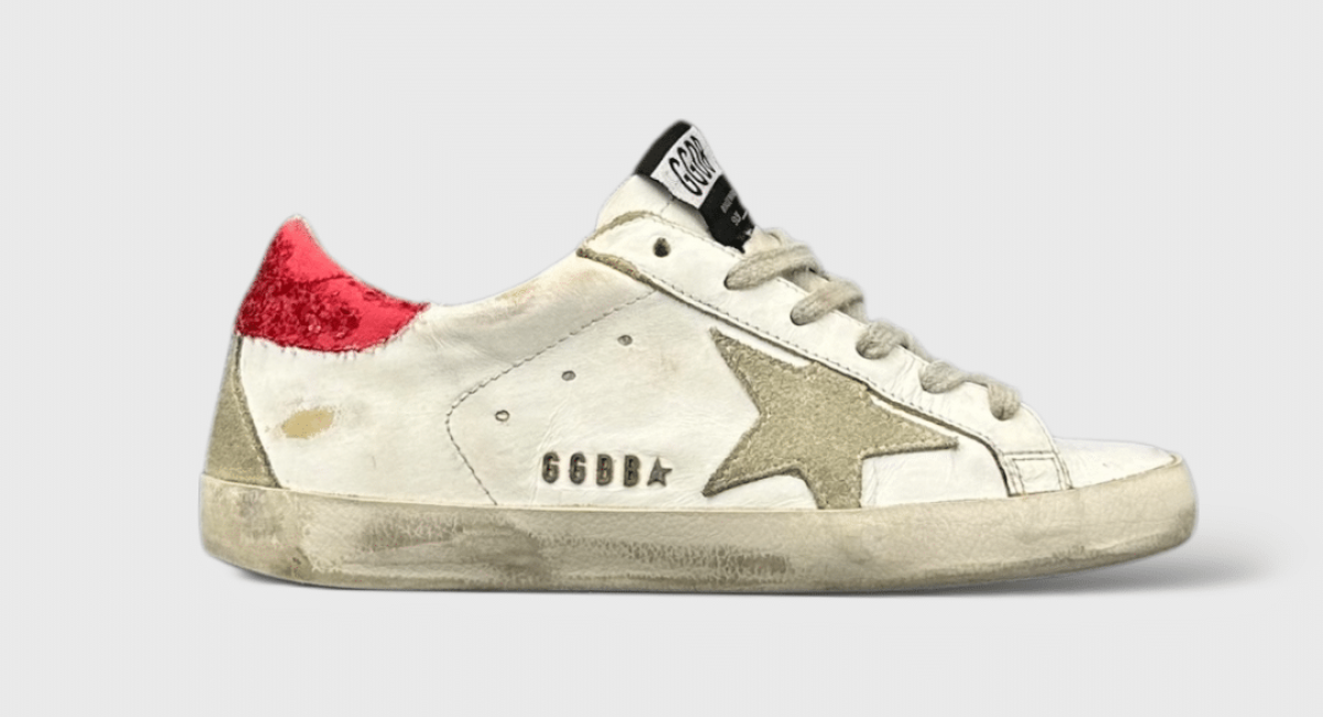 0000000989 Golden Goose Super Star Blanc/Rouge 35
