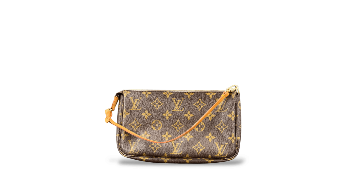 Louis Vuitton Pochette Cuir/Marron Médium