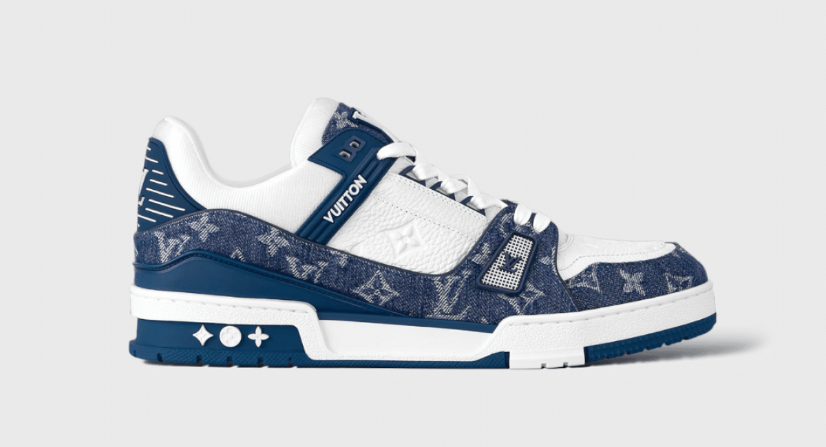 H20 Louis Vuitton Trainer Blanc/Bleu jean 44