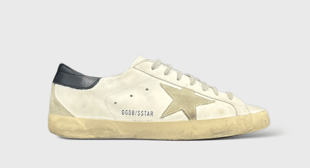 9832 Golden Goose Superstar Blanc/Bleu marine 40