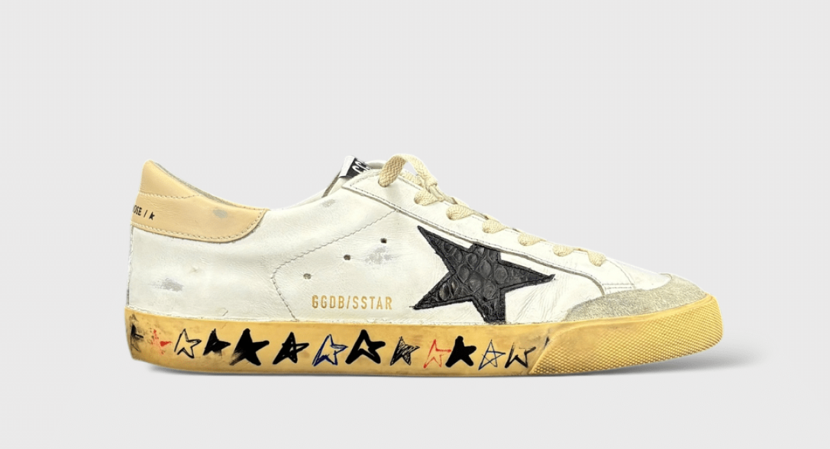 7784 Golden Goose Super Star Blanc/Noir/Jaune 42