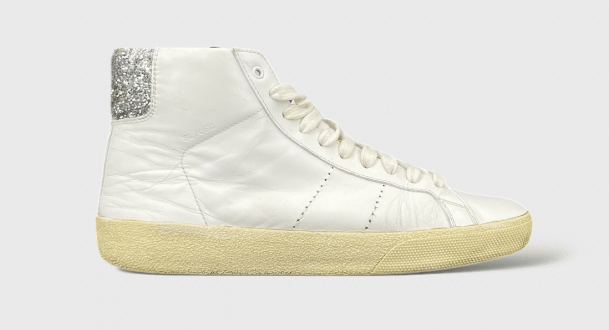 0000000462 Yves Saint Laurent Basket blanche 37