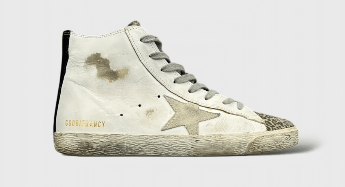 9652 Golden Goose Francy Blanc/Léopard 38