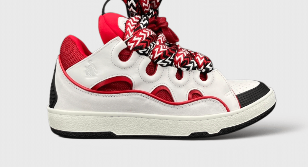 0000001075 Lanvin Curb Blanc/Rouge 41