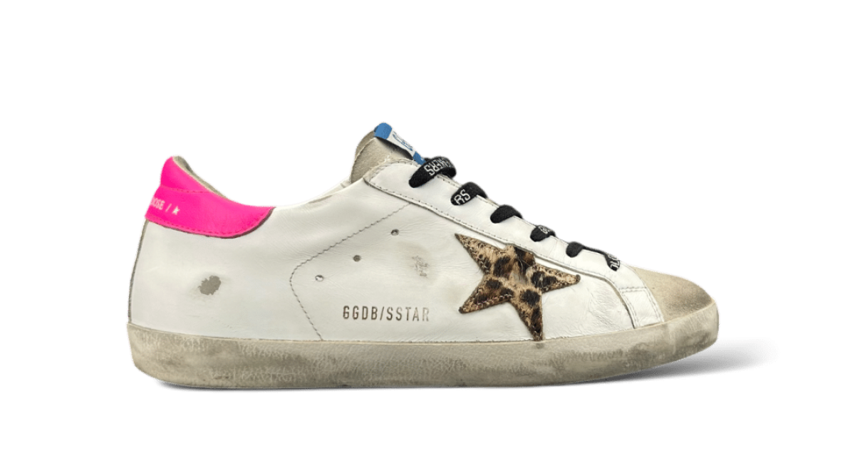 Golden Goose Super Star Blanches et Léopard  40