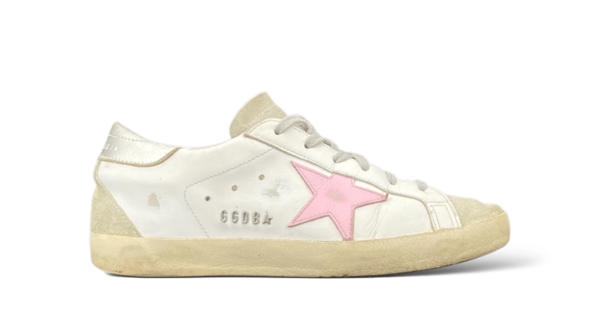 Golden Goose Super Star Blanc/Rose/Argent 37