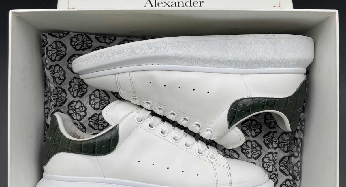 alexander Mcqueen oversize blanc/vert foncé 42