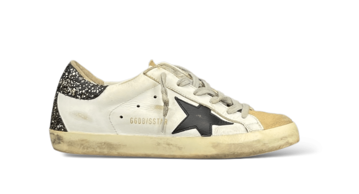 0000001624 Golden Goose Super Star Blanc/Noir/Paillette 36