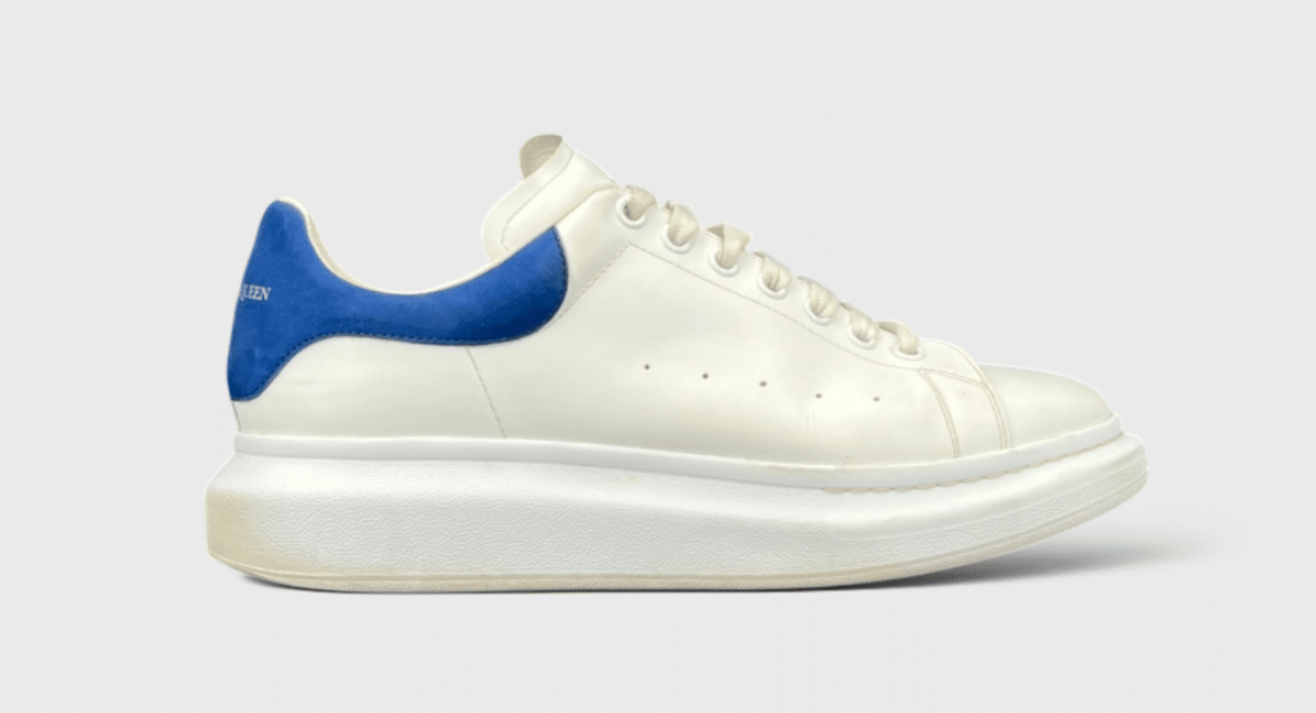 8027 Alexander McQueen Oversize Blanc/Daim Bleu 45