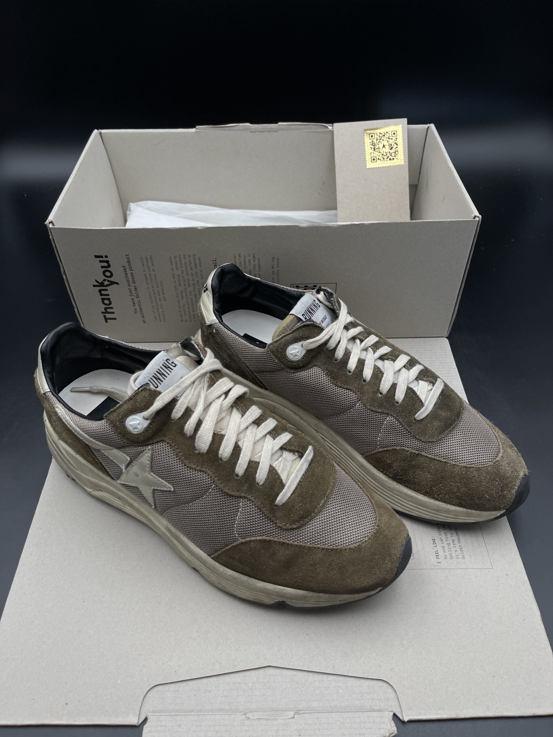 golden goose running kaki/beige 43 – 2