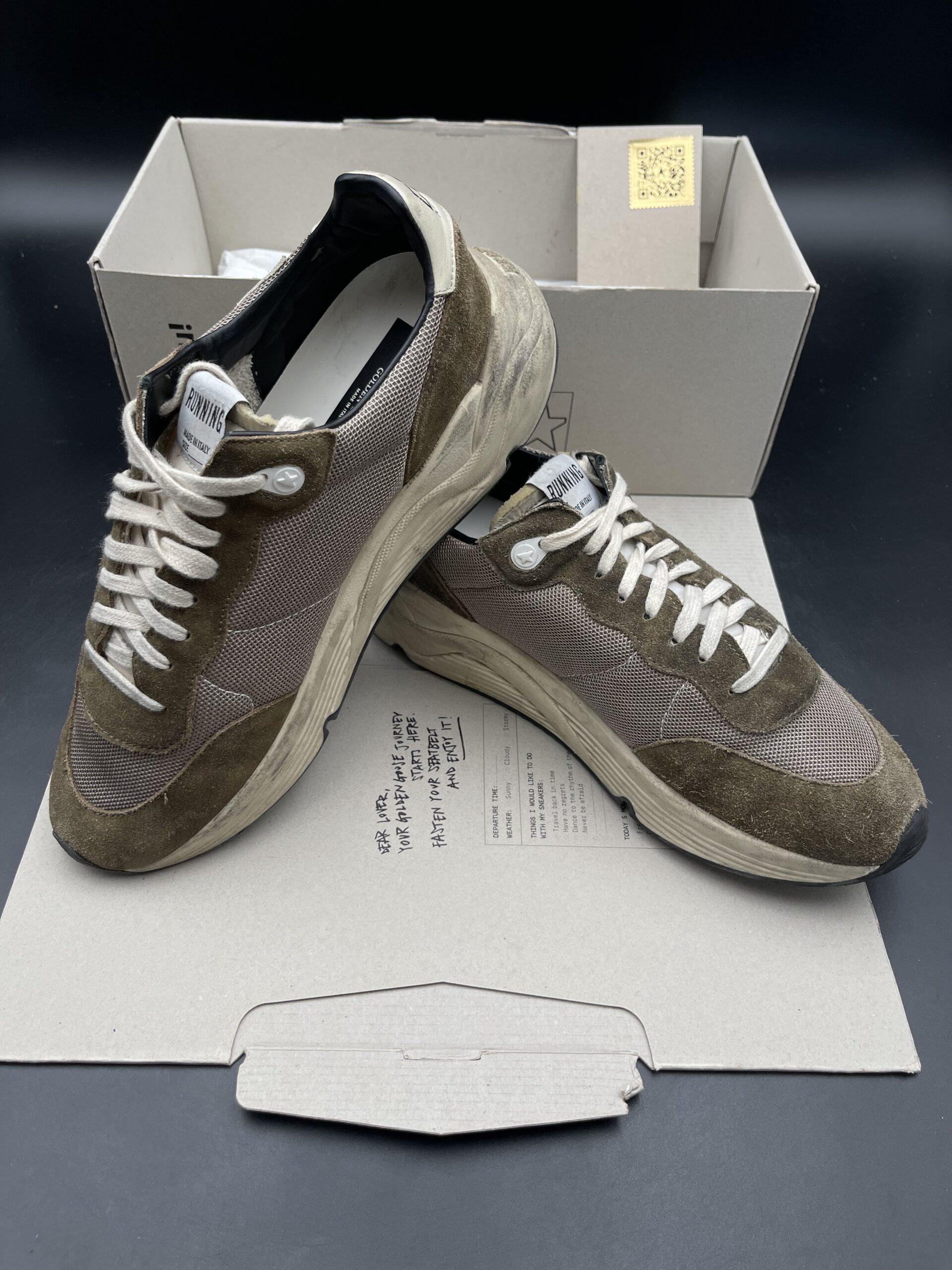 golden goose running kaki/beige 43 – 6