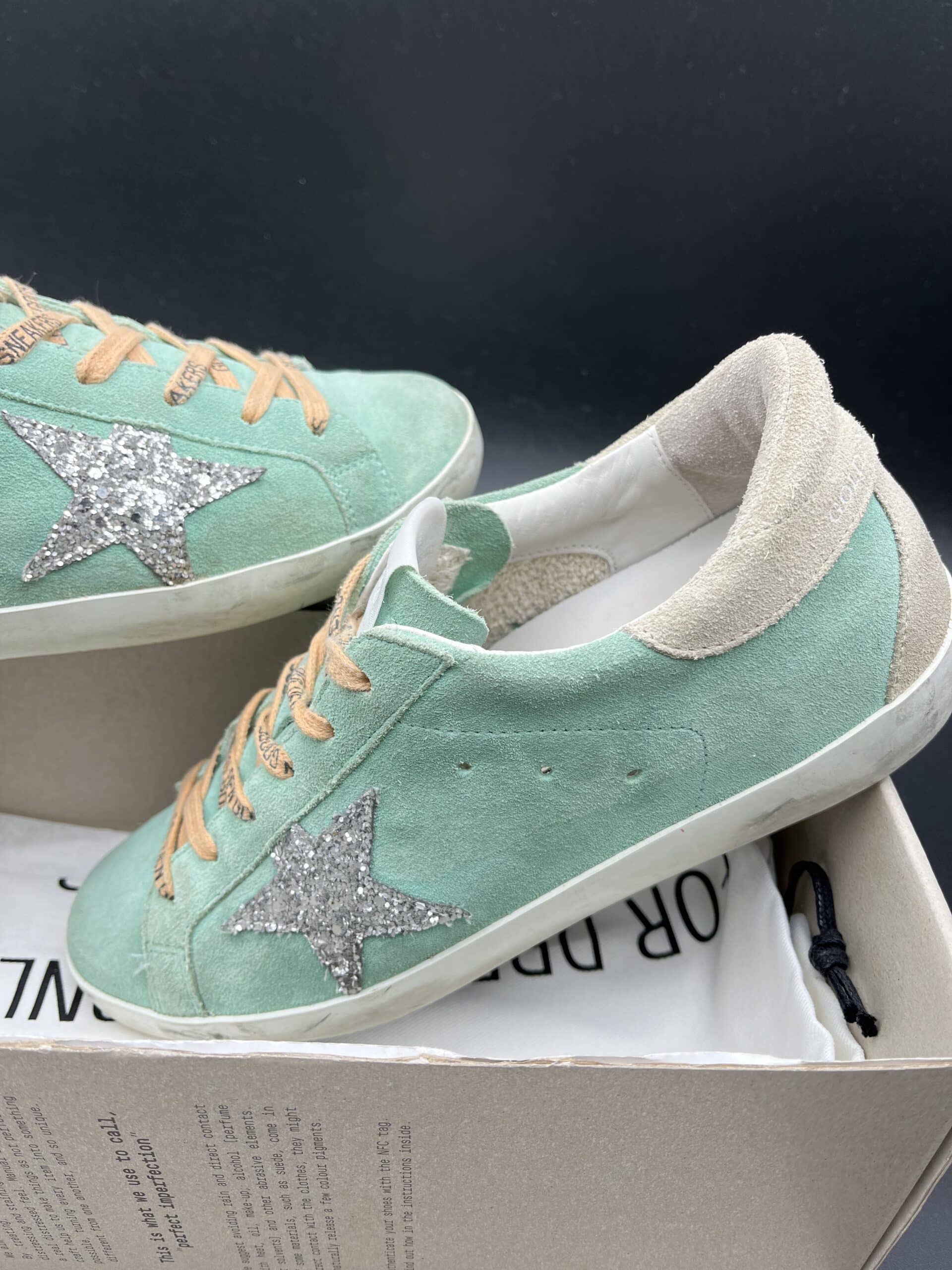 Golden Goose Superstar verte/jaune/paillette 38 – 11