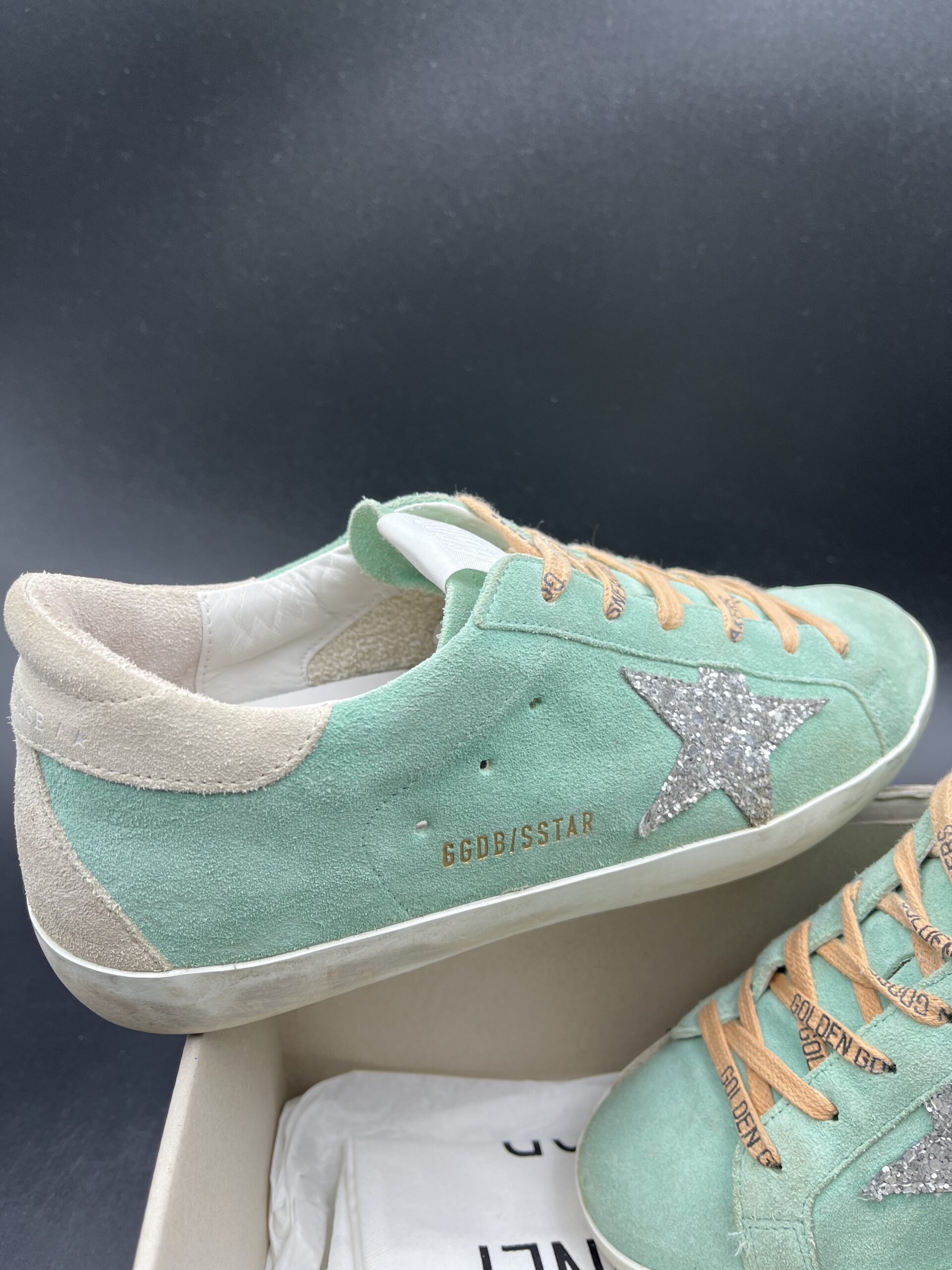 Golden Goose Superstar verte/jaune/paillette 38 – 9