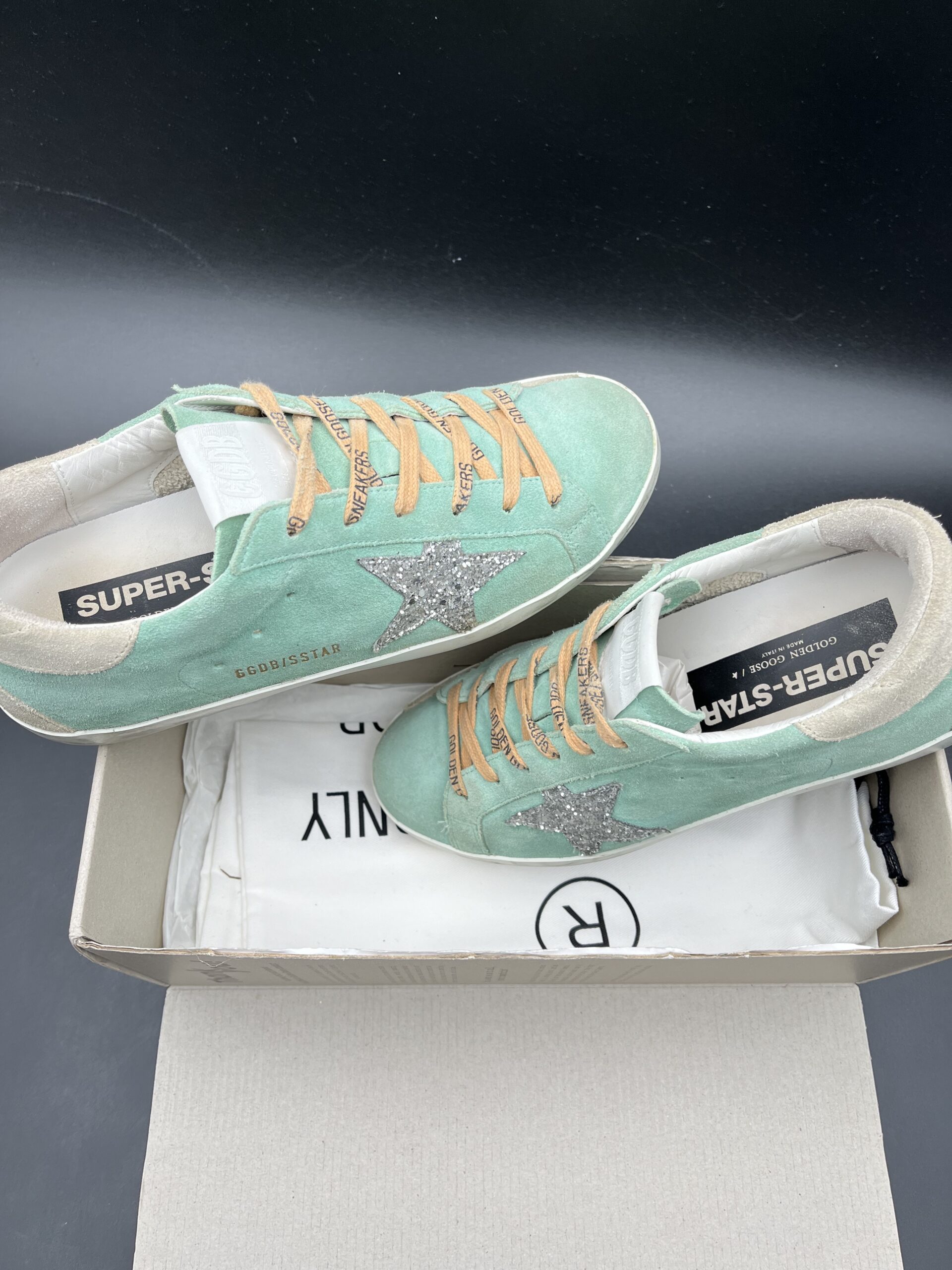 Golden Goose Superstar verte/jaune/paillette 38 – 8