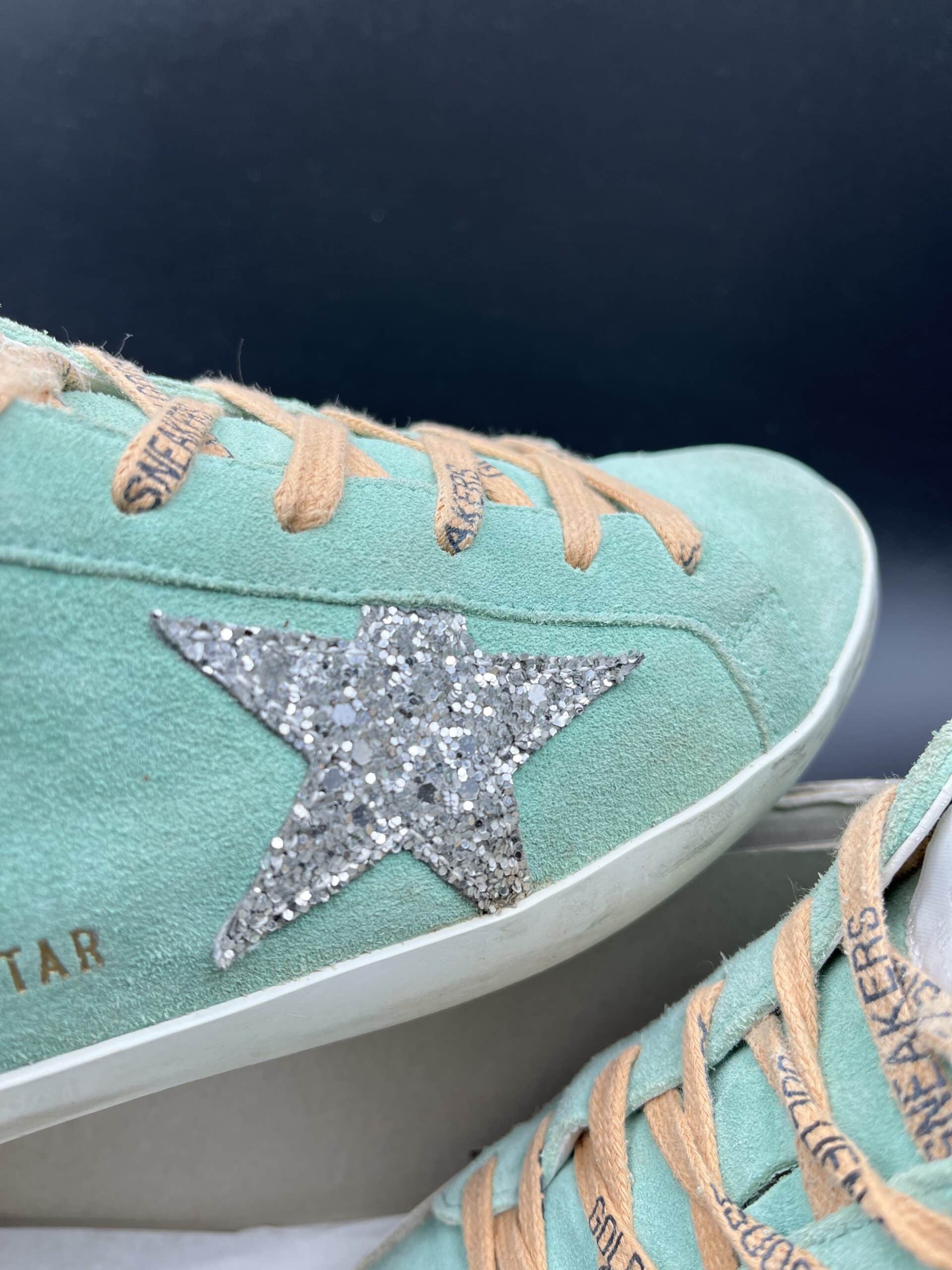 Golden Goose Superstar verte/jaune/paillette 38 – 2