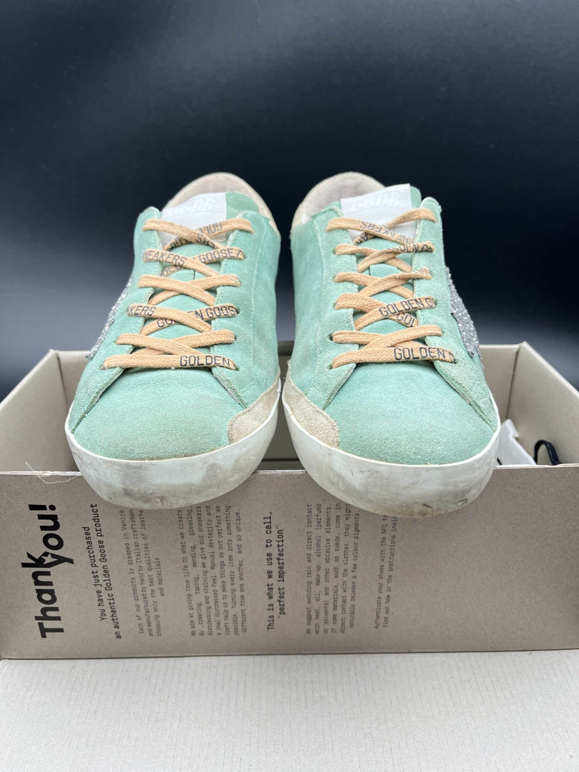 Golden Goose Superstar verte/jaune/paillette 38 – 3