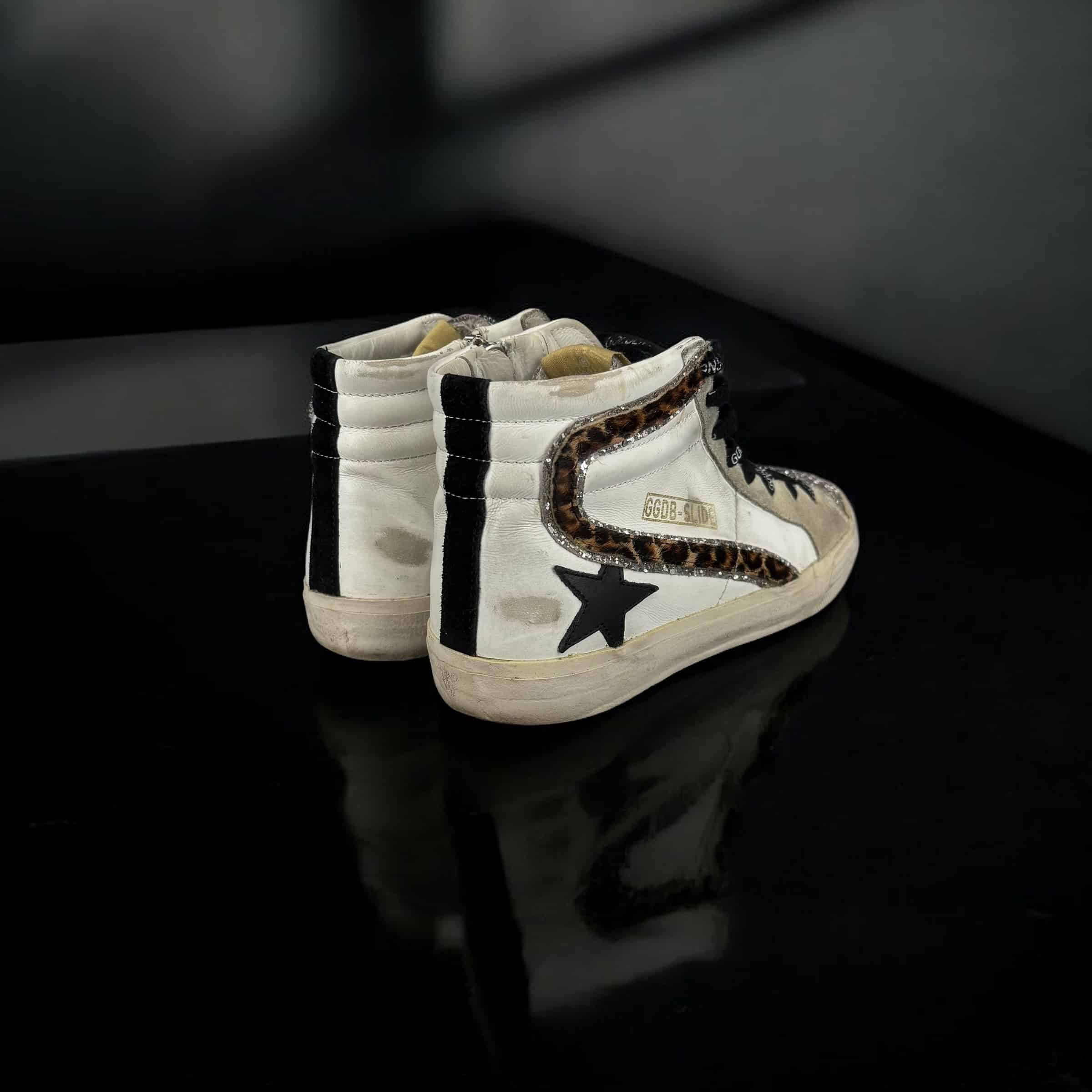 9224 Golden Goose Slide blanc/paillette/léopard 39 – 5