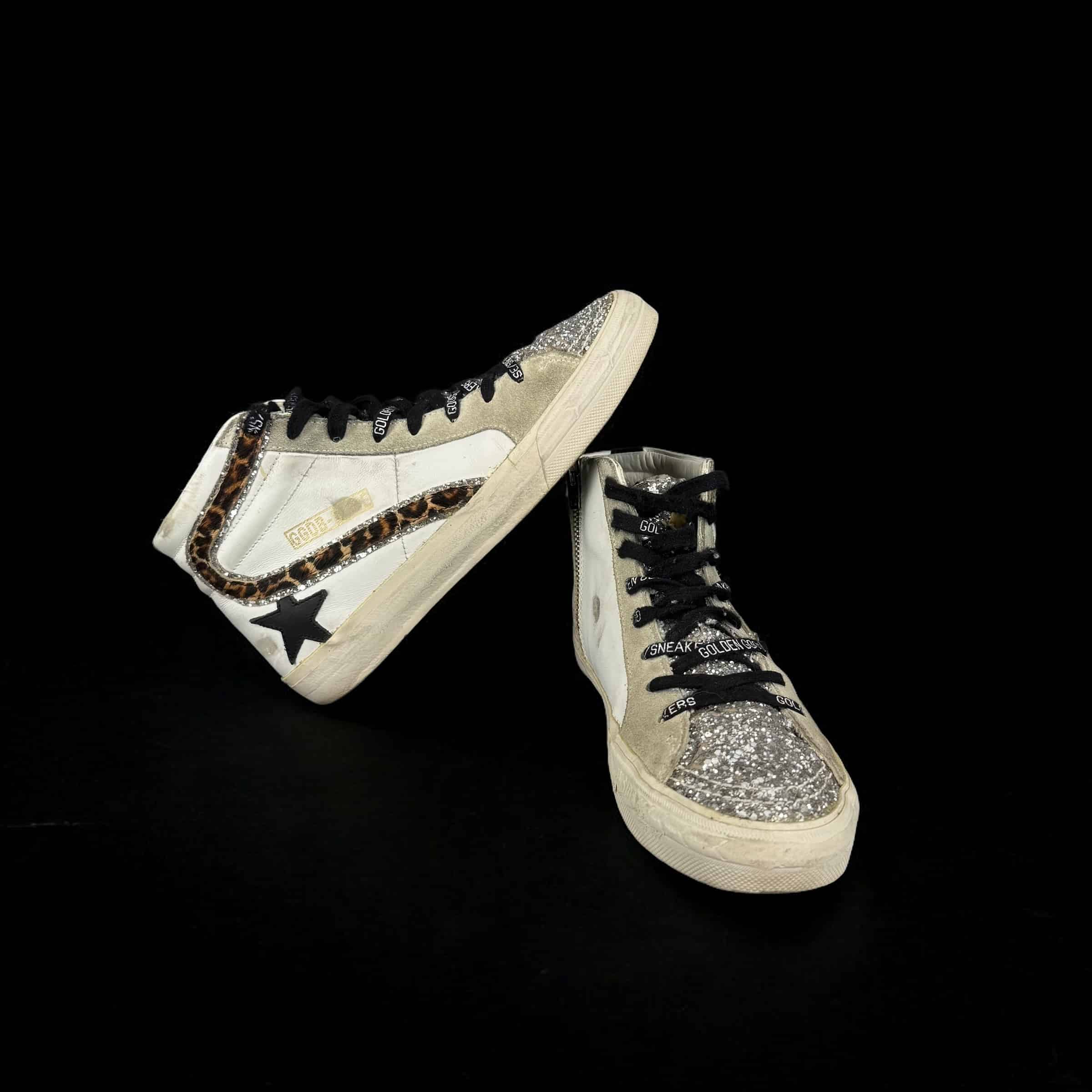 9224 Golden Goose Slide blanc/paillette/léopard 39 – 3