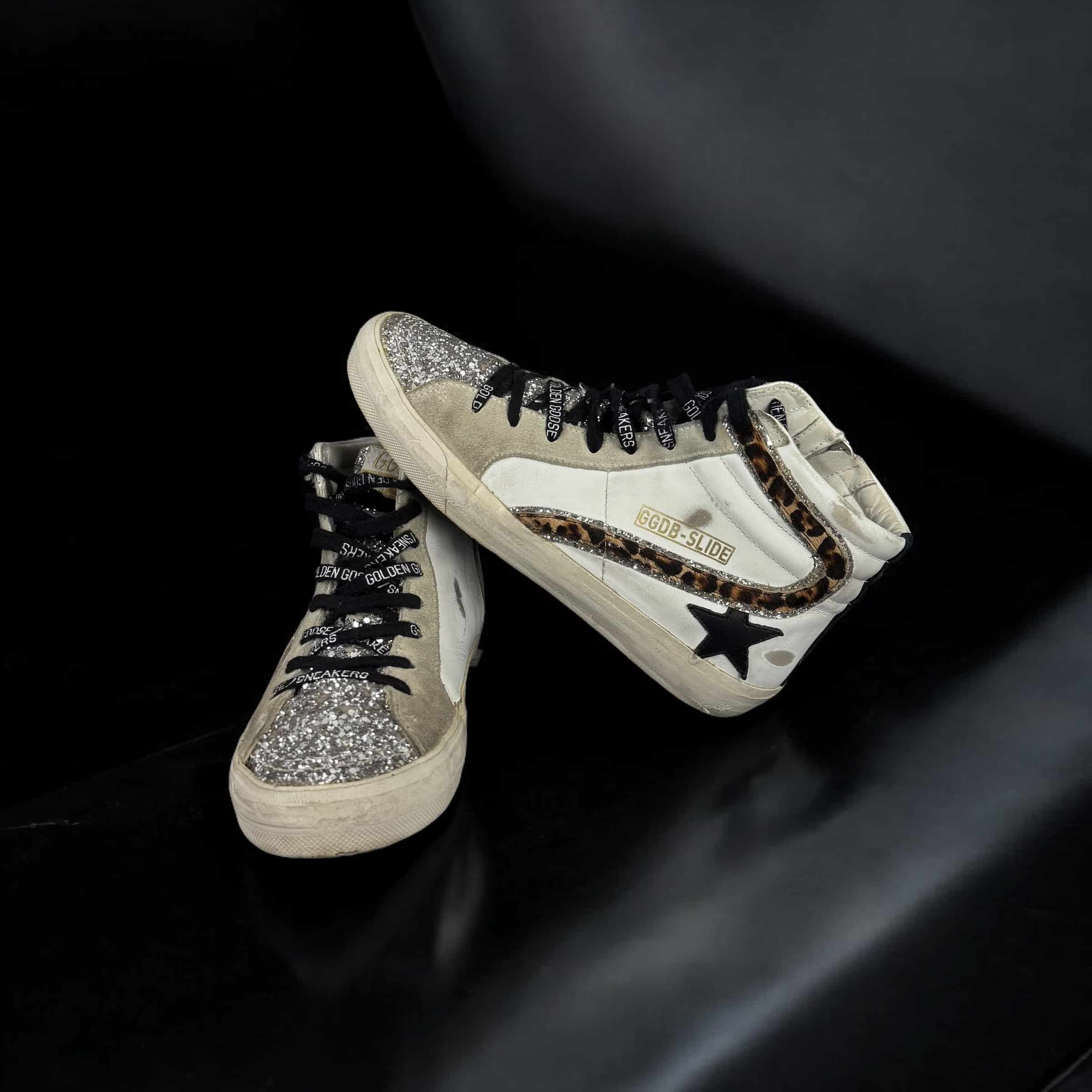 9224 Golden Goose Slide blanc/paillette/léopard 39 – 4