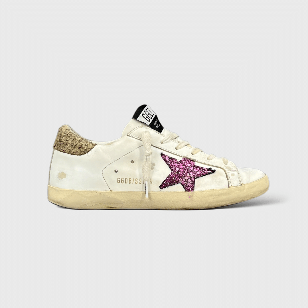 0000000774 Golden Goose Super Star Blanc/Marron/Rose 35