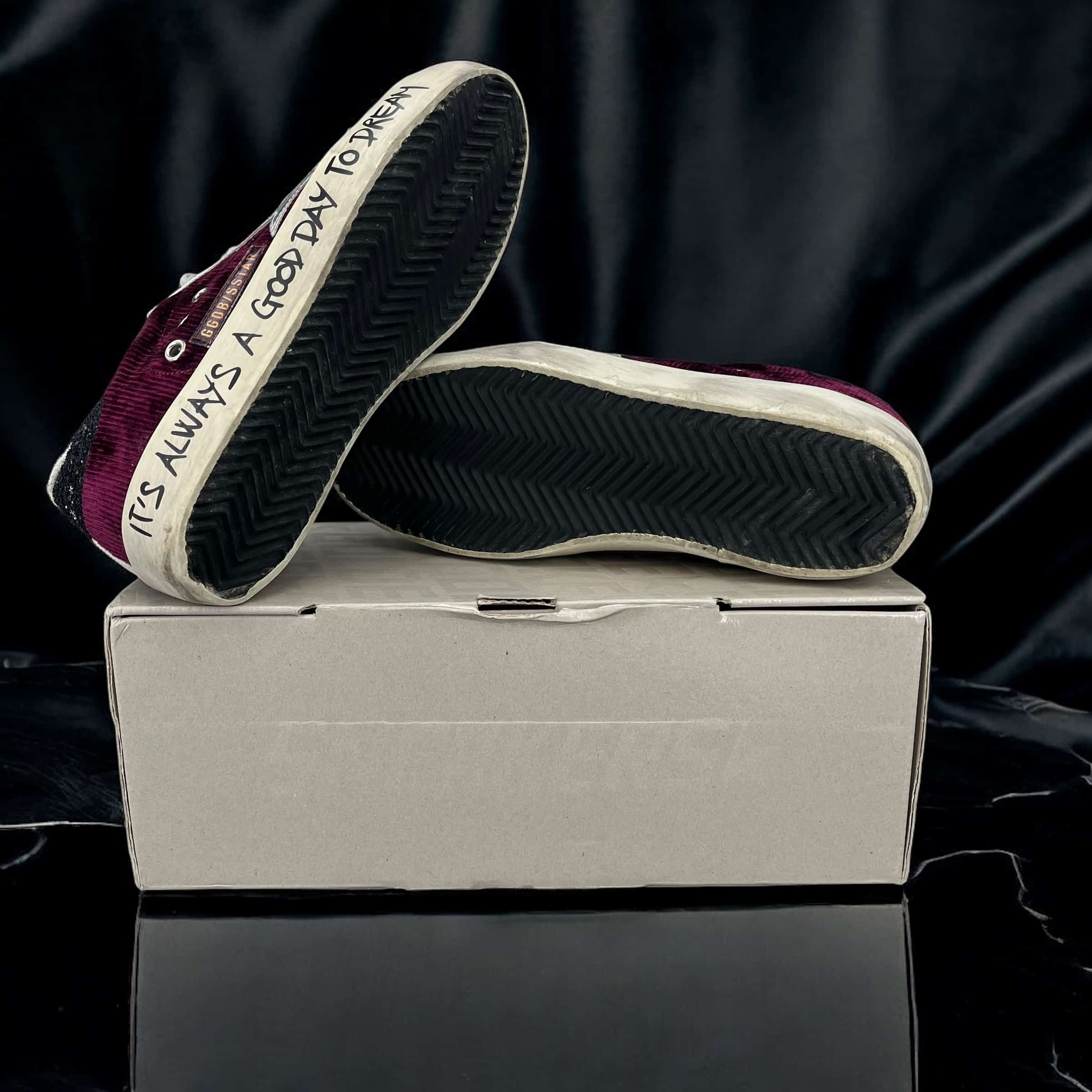 7745 Golden Goose Super Star Velour Violet/Blanc/Argenté 36 – 8