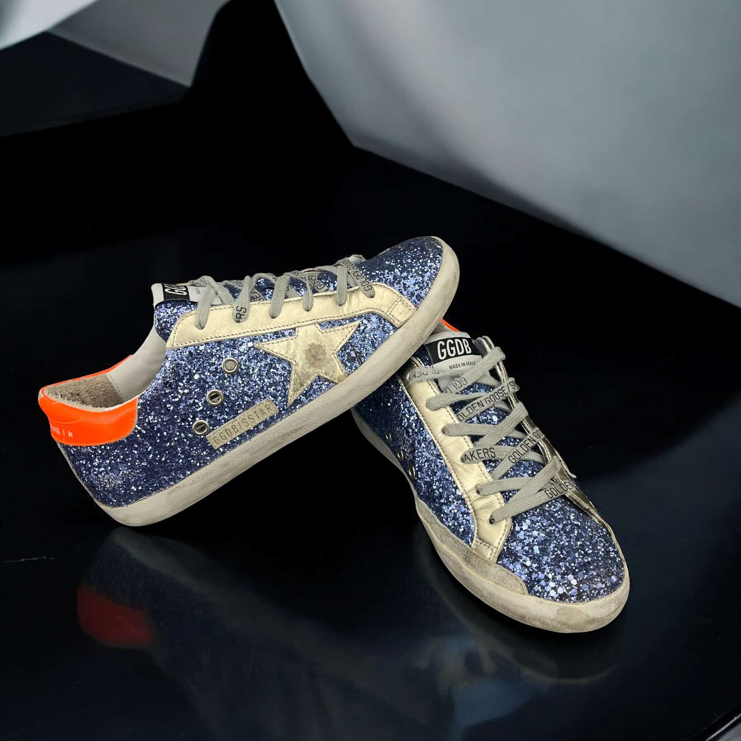 8145 Golden Goose Super Star Bleu/Doré/Orange 38 – 2