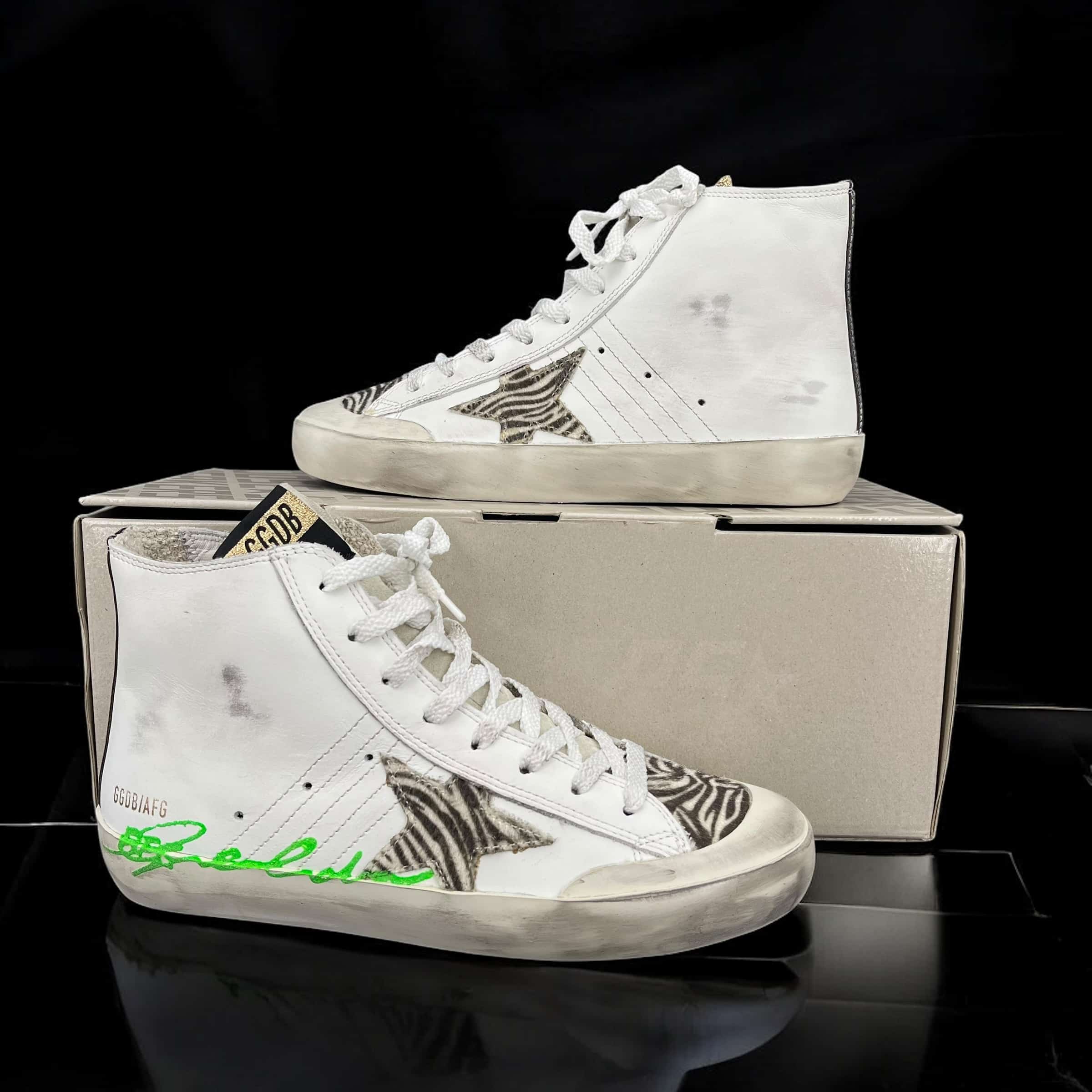 8029 Golden Goose Francy Blanc/Zèbré/Vert 36 – 7