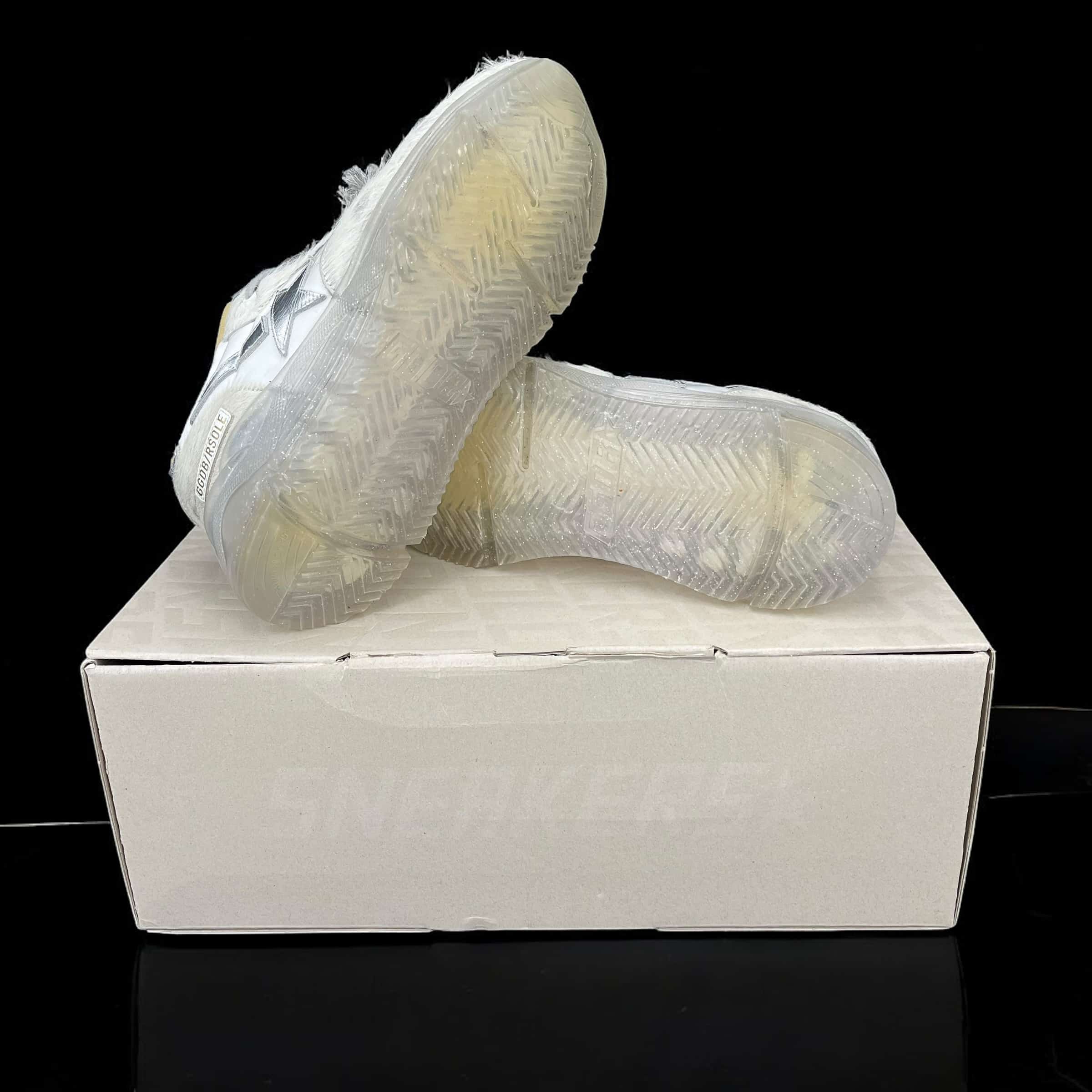 8274 Golden Goose Running Blanc/Argenté/Jaune 37 – 8