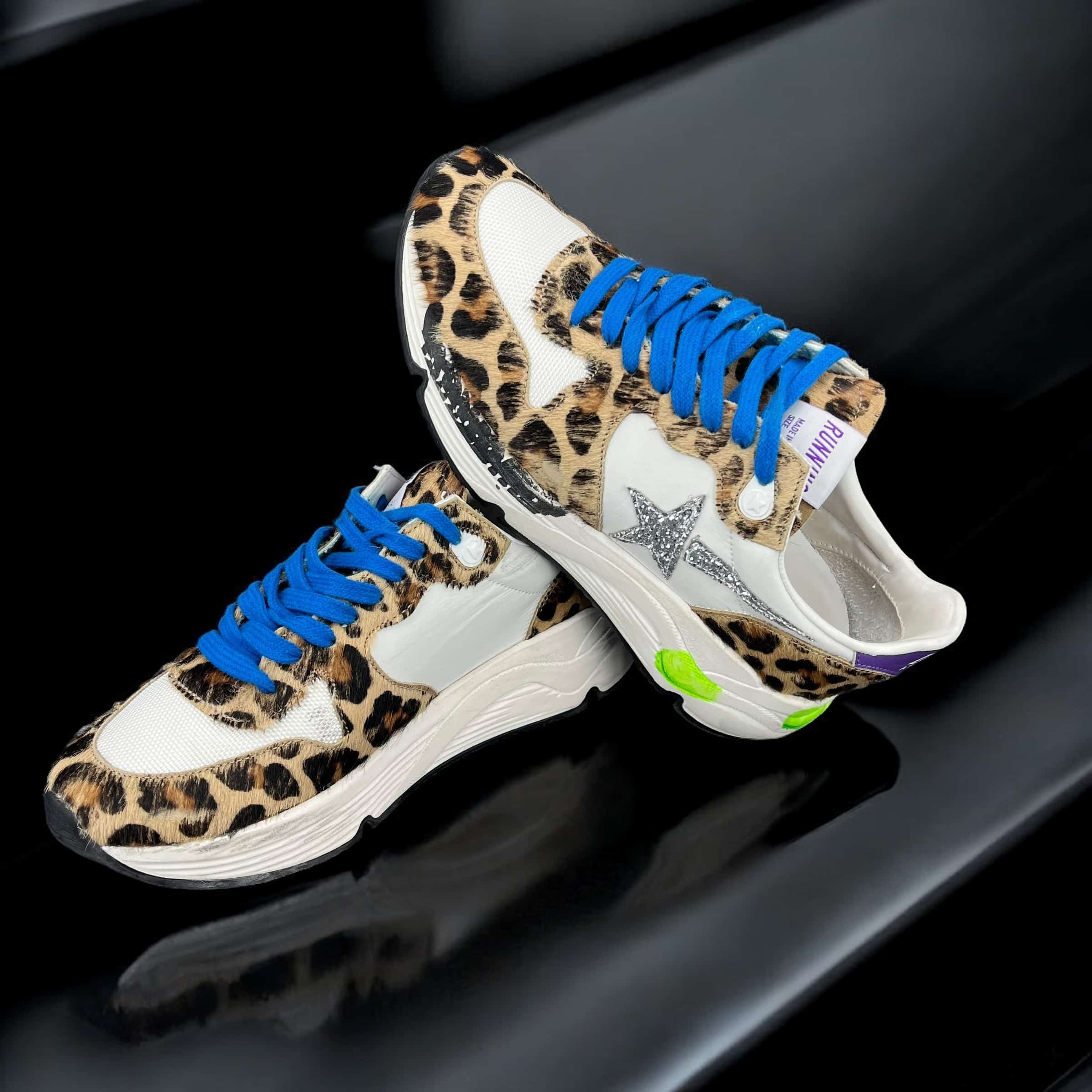 8268 Golden Goose Running Léopard/paillette/blanc 38 – 7