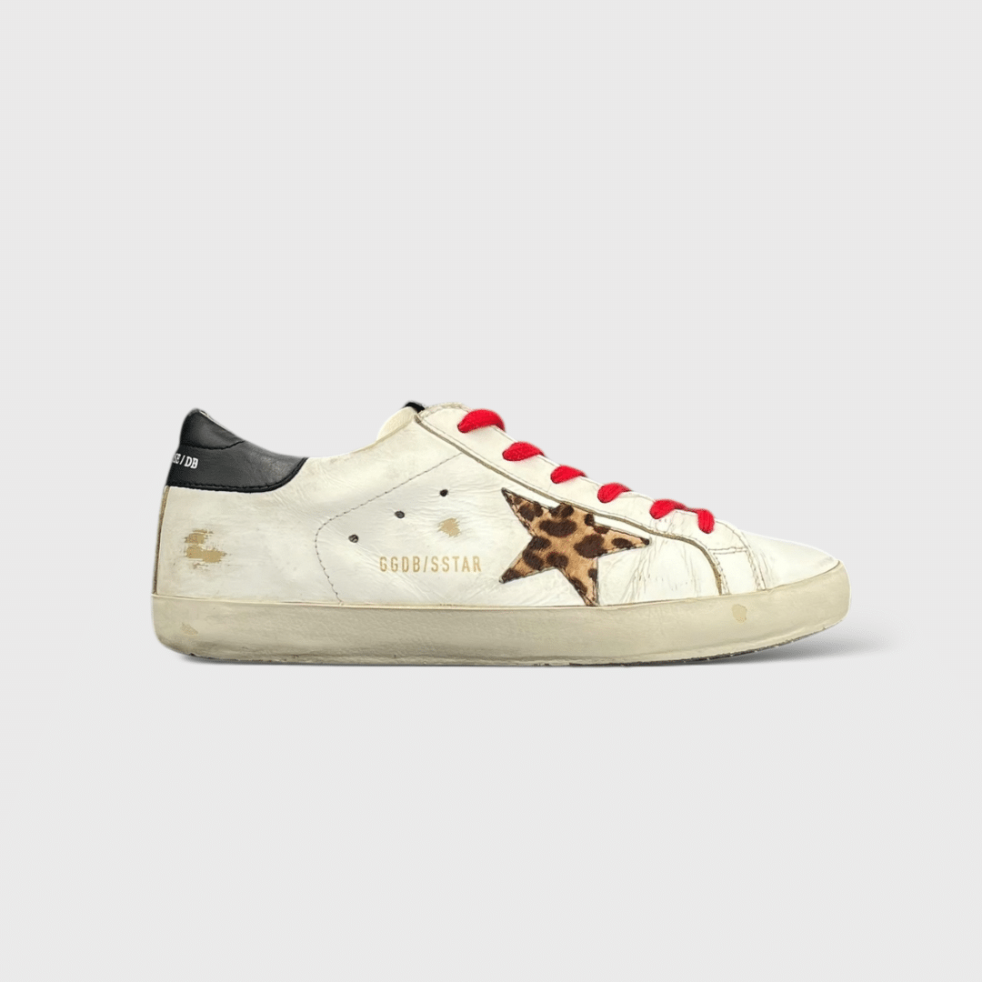 9335 Golden Goose Superstar Blanc/Léopard/Rouge/Noir 39