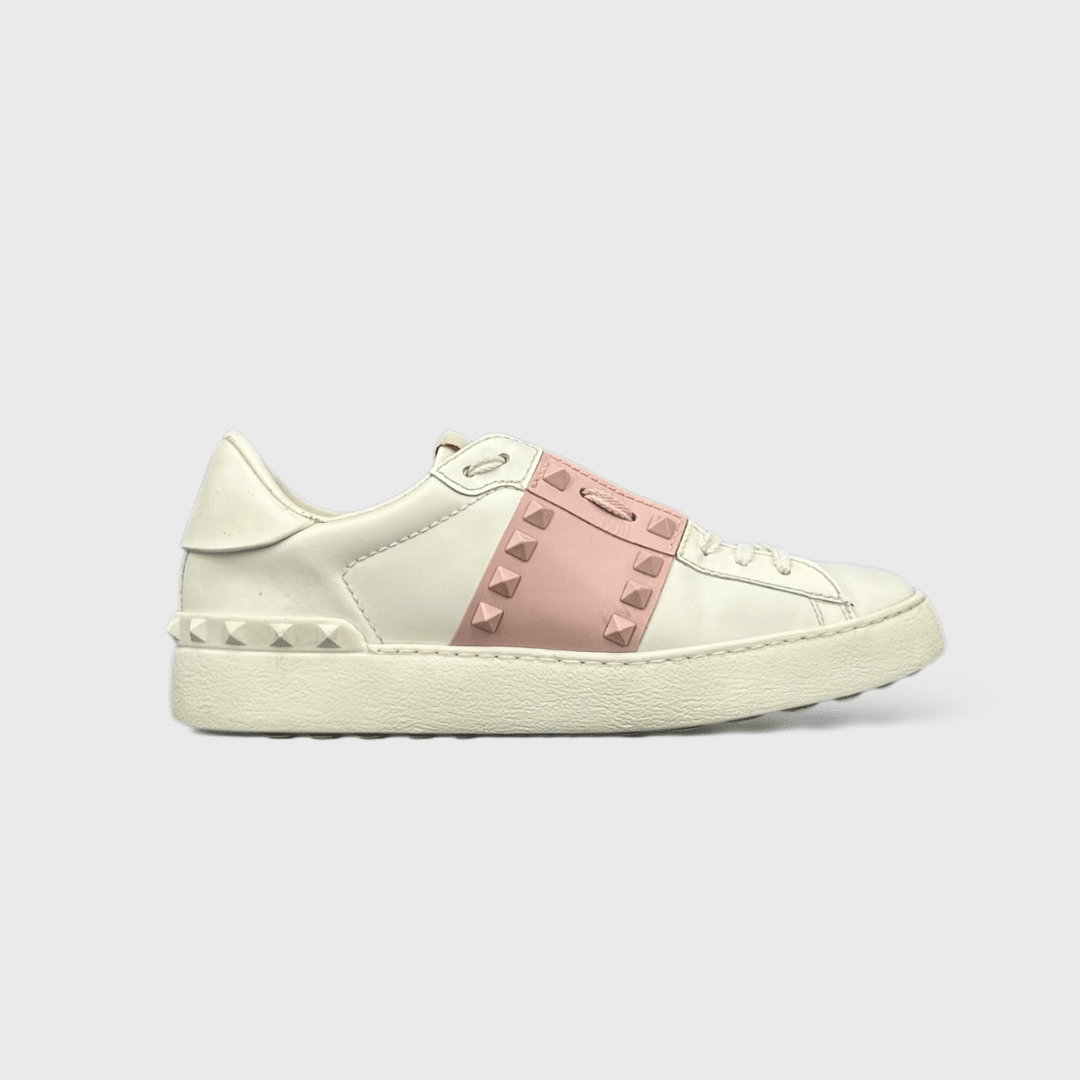 0000000919 Valentino Rockstud Blanc/Rose 37