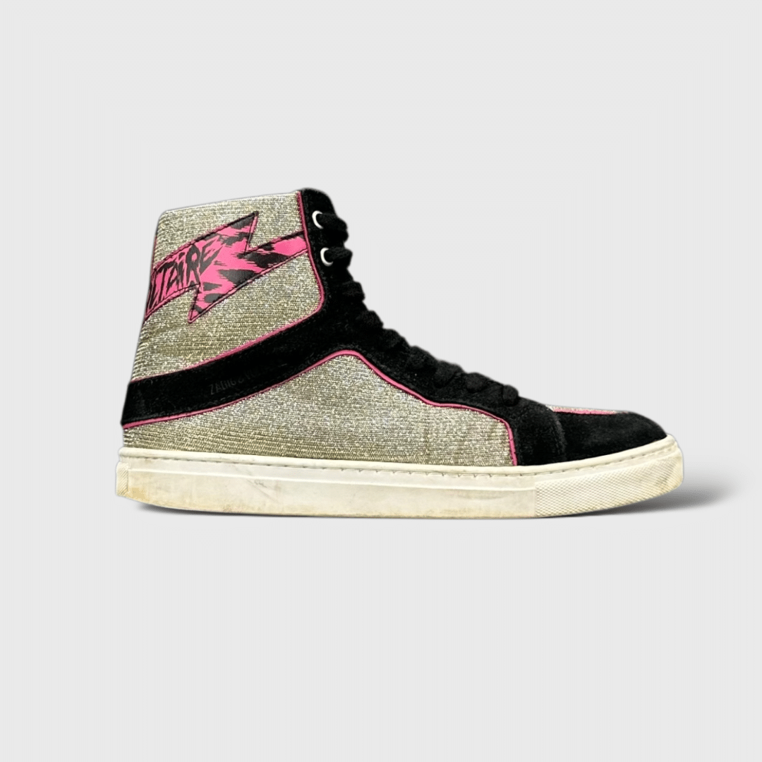 0000000641 Zadig et Voltaire High Flash Noire/Rose/Paillette 37