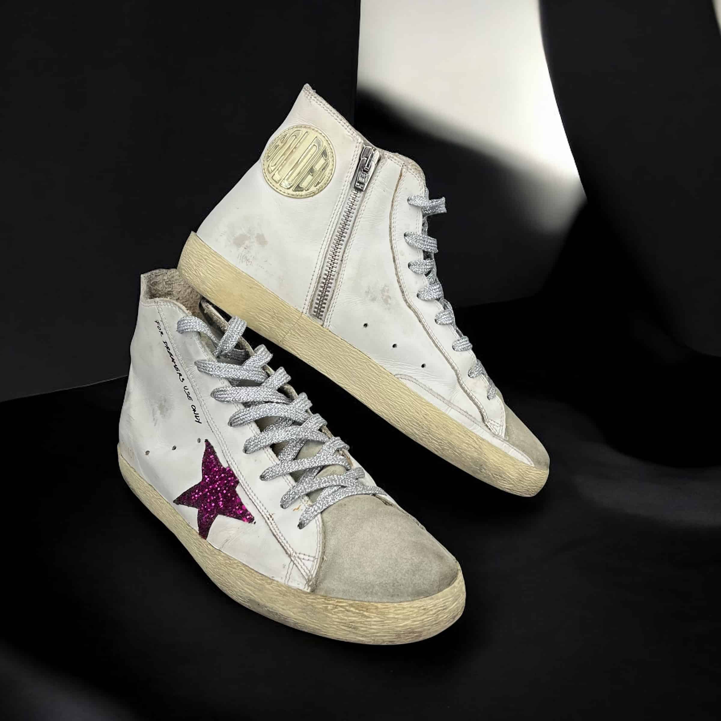 9787 Golden Goose Francy Blanc/Rose/Paillette 40 – 2