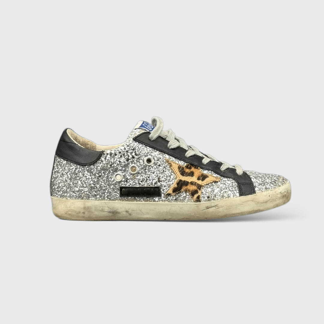 V10644 Golden Goose Superstar Noir/Argenté/Paillette 37