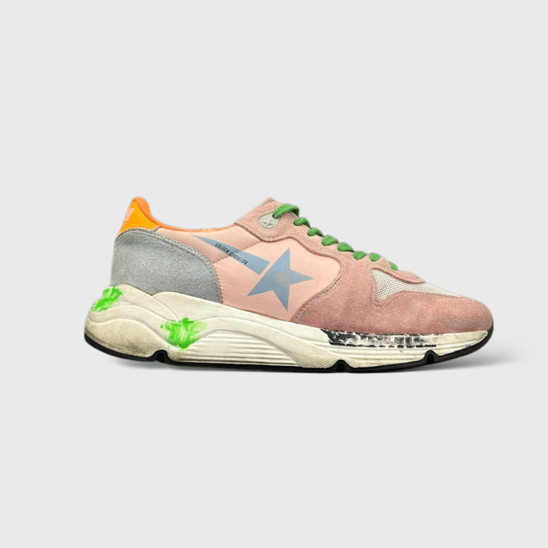 0000000664 Golden Goose Running Rose/gris/vert/orange 39