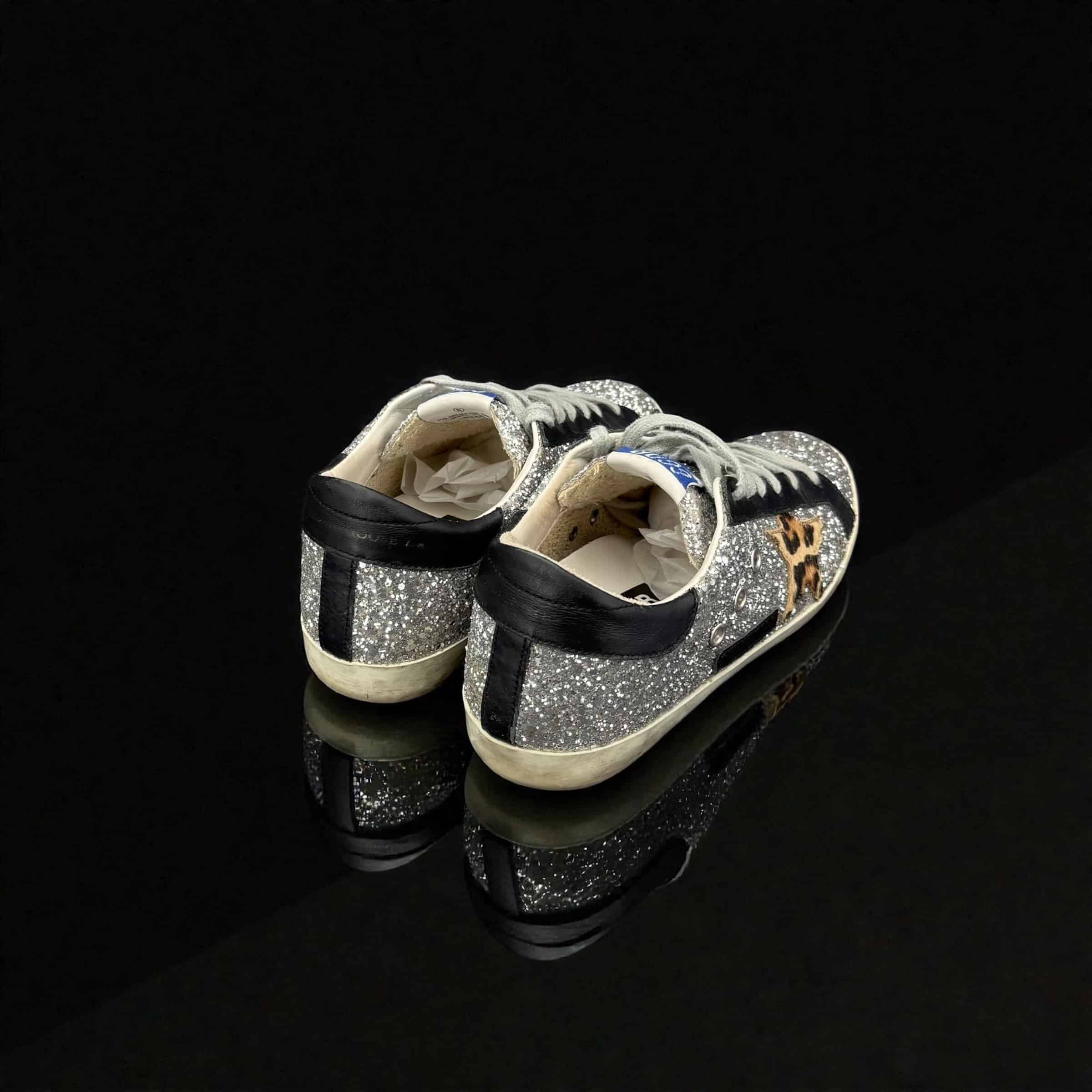 V10644 Golden Goose Superstar Noir/Argenté/Paillette 37 – 5