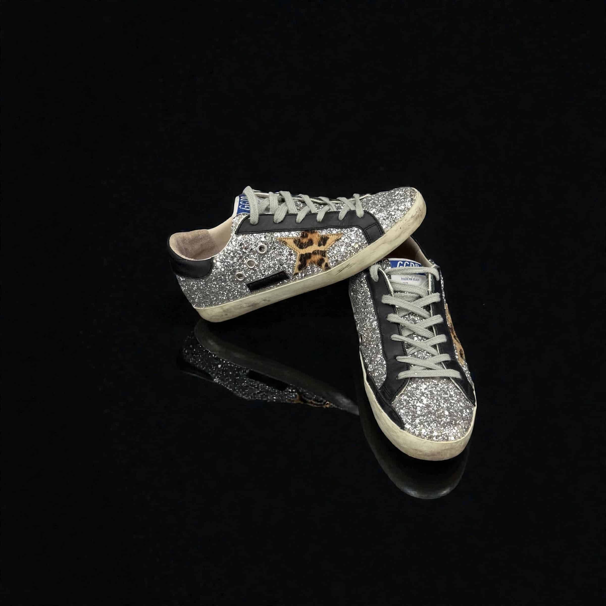 V10644 Golden Goose Superstar Noir/Argenté/Paillette 37 – 4