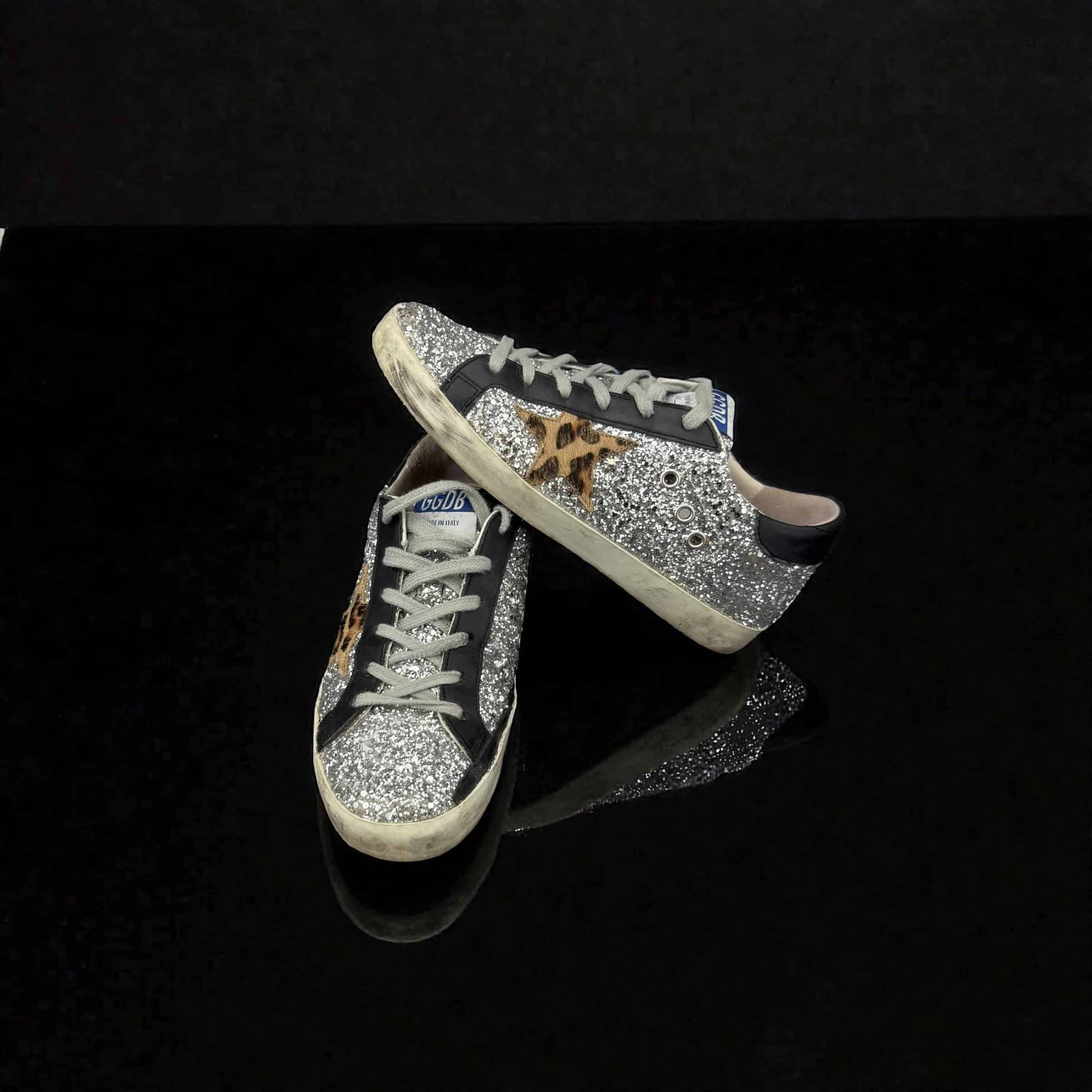 V10644 Golden Goose Superstar Noir/Argenté/Paillette 37 – 3