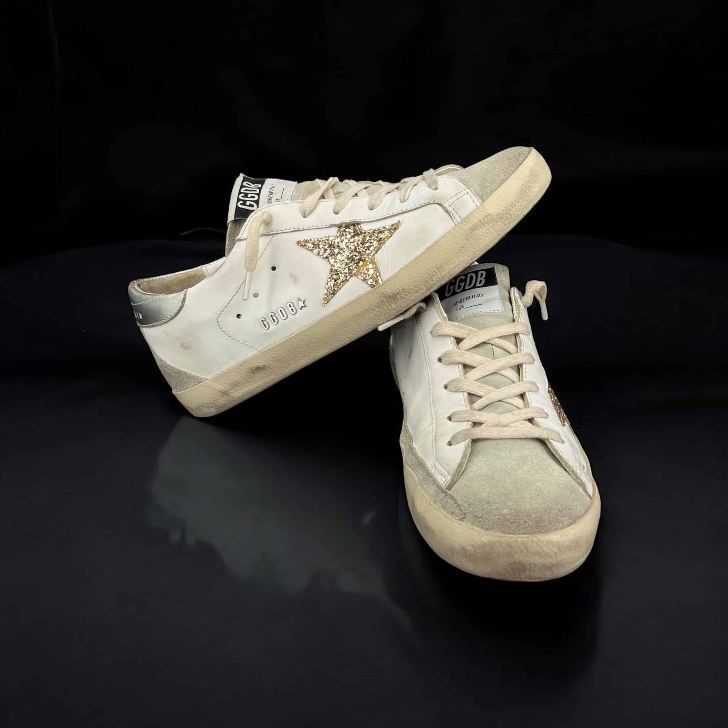 V10411 Golden Goose Superstar Blanc/Or/Paillette 38 – 4