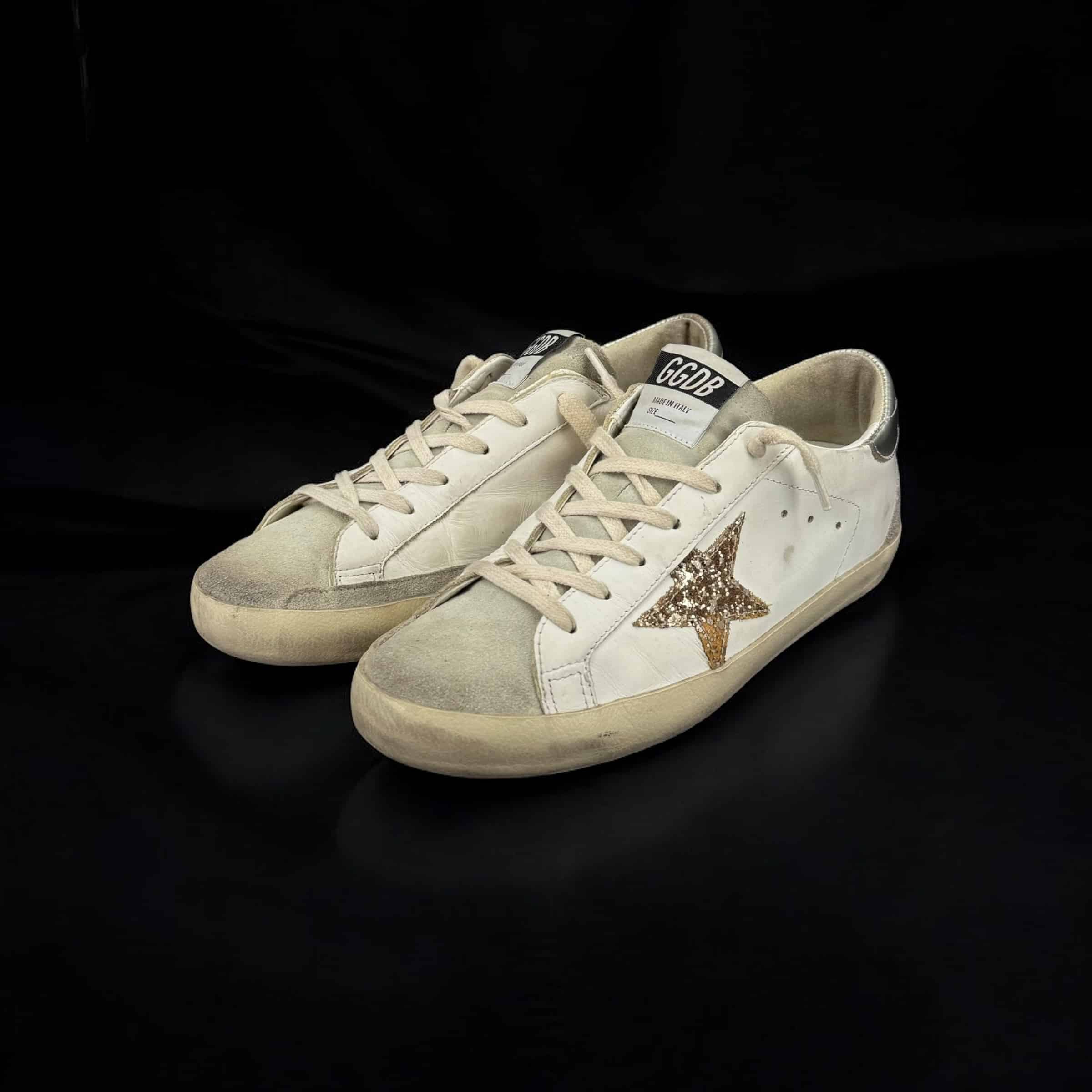 V10411 Golden Goose Superstar Blanc/Or/Paillette 38 – 2