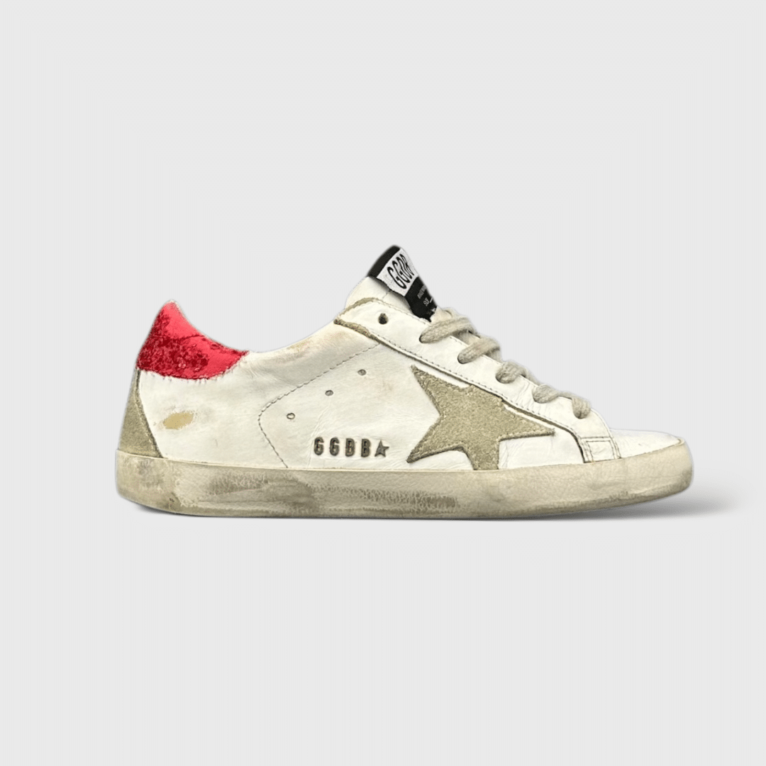 0000000989 Golden Goose Super Star Blanc/Rouge 35