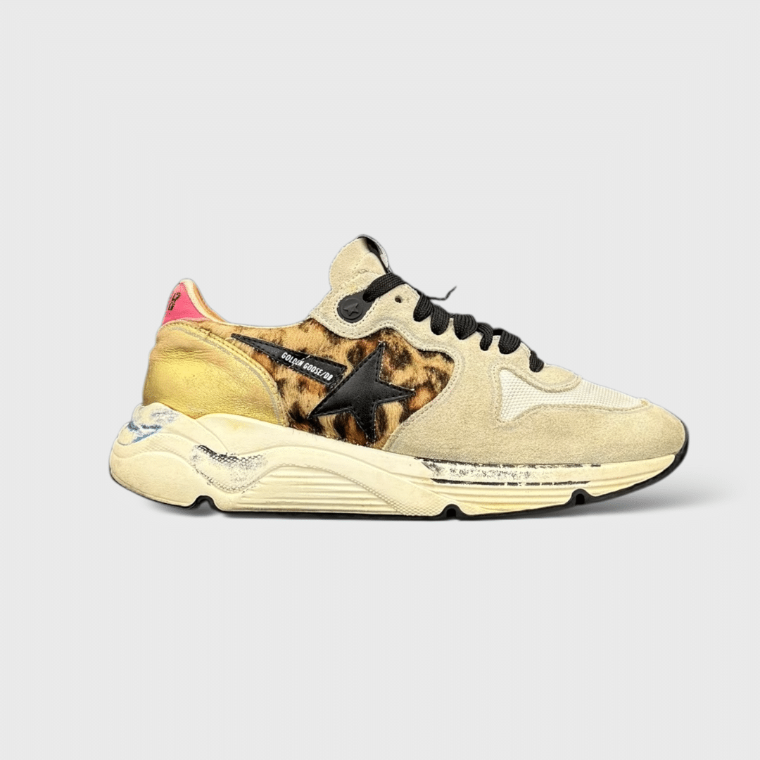 0000001168 Golden Goose Running Léopard/or/gris 36