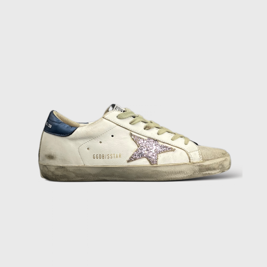 0000001206 Golden Goose Super Star Bleu/Violet/Paillette 37