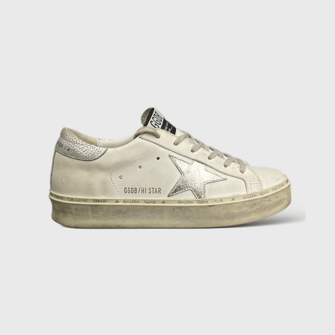 0000001203 Golden Goose hi star Blanc/Argenté 36